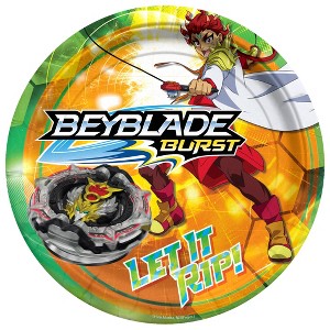 Treasures Gifted BEYBLADE Plates 7in - BEYBLADE Party Supplies - 16 Pack - 1 of 4