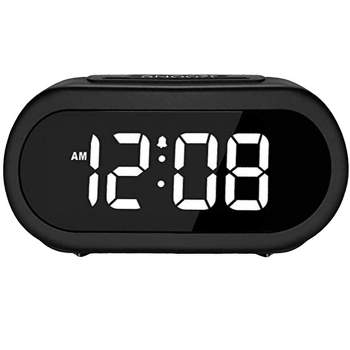 Digital Alarm Clock With Wireless Charging Cream/black - Hearth