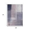 Lavender And Ivory Abstract Washable Indoor Outdoor Area Rug - 3 of 4