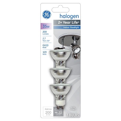 General Electric 35w 3pk GU10 Halogen Light Bulb White