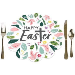 Big Dot of Happiness Religious Easter - Christian Holiday Party Round Table Decorations - Paper Chargers - Place Setting For 12 - 1 of 4