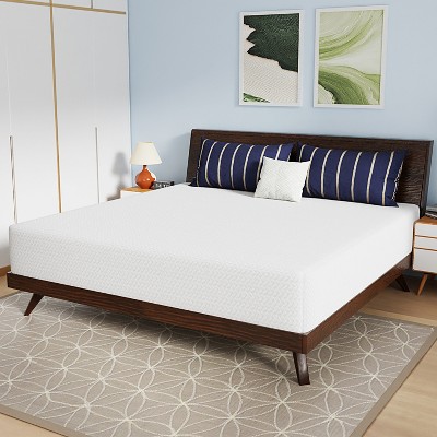 FDW 12 inch Bamboo Charcoal Memory Foam Mattress Cooling Gel CertiPUR-US Certified Breathable Bed Mattress for Cooler Sleep,White