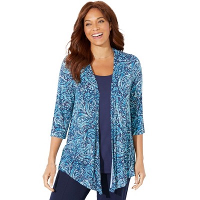 Catherines Women's Plus Size Cardigan And Tank Duet