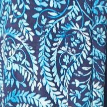 navy foliage paisley