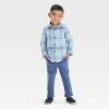 Toddler Boys' Long Sleeve Plaid Woven T-Shirt - Cat & Jack™ Blue - 3 of 3