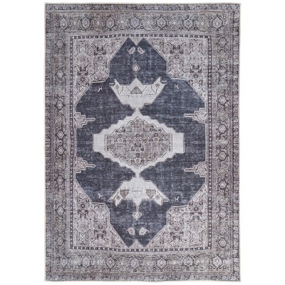 Percy Transitional Medallion Gray/Ivory/Taupe Area Rug