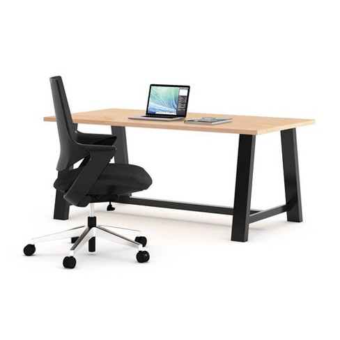 Mia Office Desk With Chair Maple Black Olio Designs Target