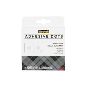 Scotch Create 200ct Adhesive Dots Clear Ultra Thin - 1 of 4