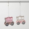4"H Sullivans Pink Wagon Train Christmas Ornaments Set of 2, Multicolor, Christmas Tree Decor - 4 of 4