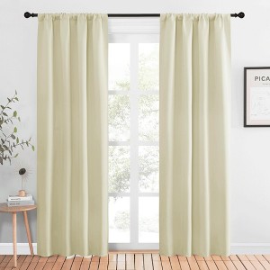 NICETOWN Blackout Curtains Rod Pocket Thermal Insulated Privacy Drapes (2 Panels) - 1 of 4