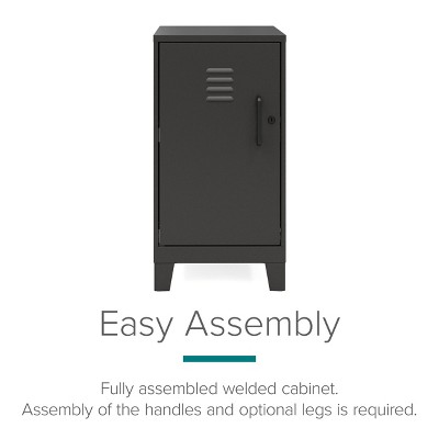 Black Metal 30.5" High Storage Locker Cabinet