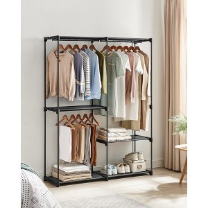 SONGMICS Portable Closet, Freestanding Closet Organizer, Clothes Rack with Shelves, Hanging Rods, Storage Organizer, 54.3 x 16.9 x 71.7 Inches - 1 of 4