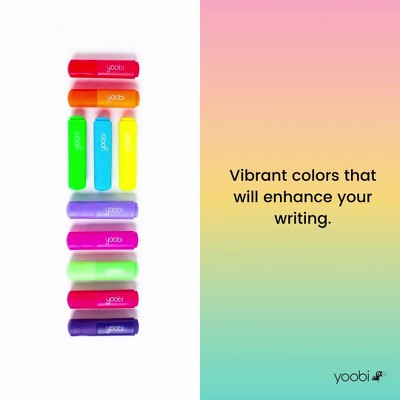 Yoobi Mini Highlighters - Multicolor10 Pack 