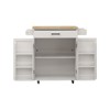 NicBex Mobile Kitchen Island Cart Multifunctional Kitchen Carts on Wheels with Storage, 1 Cabinets and 1 Drawer for Dining Rooms - 4 of 4