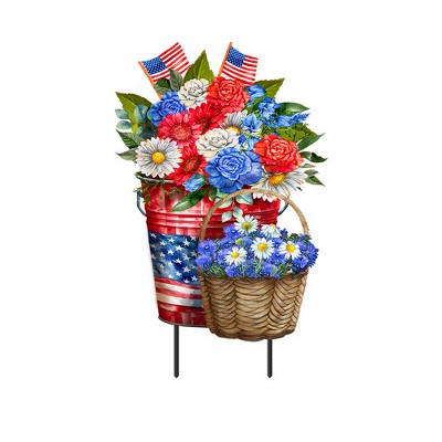 Briarwood Lane Spring Metal Art 28x15 Red White and Beautiful For Spring Metal Art