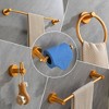 6 Piece Bathroom Towel Rack Set Wall Mount - 3 of 4