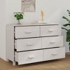 vidaXL Sideboard HAMAR White 44.5 in.x15.7 in.x31.5 in. Solid Wood Pine - 3 of 4