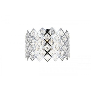 Elegant Lighting Lyla 13 inch flush mount in chrome - 1 of 4