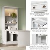 Gulches 83.4'' Tall White Bookshelf with Writing Desk Modern Bookcase, Adjustable Shelf, Drawer Storage - 3 of 4