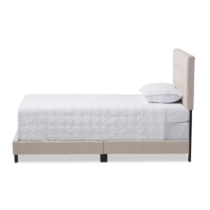 Twin Brookfield Modern and Contemporary Fabric Upholstered Bed Beige - Baxton Studio, 3 of 10