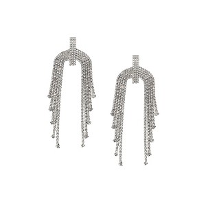 SOHI Women's Crystal Silver Party Drop Earrings - 1 of 4