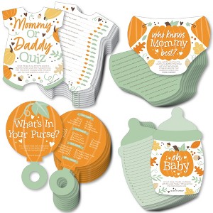 Big Dot of Happiness Little Pumpkin - Baby Shower Games Who Knows Mommy Best, Mommy or Daddy Quiz, What’s in Your Purse and Oh Baby - Gamerific Bundle - 1 of 4