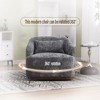 CAVINAS 360 Degree Swivel Chair, Swivel Barrel Chair, Single Sofa Chair, Comfy Round Accent Chair for Living Room, Leisure Arm Chair for Bedroom - 4 of 4