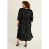 June + Vie by Roaman's Women's Plus Size Metallic Jacquard Dress - 3 of 4