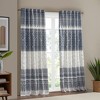 VYNXARIA 50x84" Cotton Printed Curtain Panel with Chenille Detail and Lining in Blue(Only 1 Pc Panel) - 3 of 4