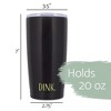 Elanze Designs 20 oz Stainless Steel On the Go Insulated Travel Tumbler With Push Top Lid, I Heart Pickleball Black - 2 of 4