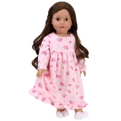 Sophia's Long Nightgown with Floral Print for 18" Dolls