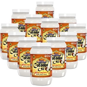 Coconut Oil (100% Pure Natural Coconut Oil) Cold Pressed - 15 fl oz (444ml) Pack of 12 - Rani Brand Authentic Indian Products - 1 of 4