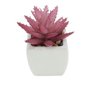 Unique Bargains Artificial Plants Ceramic Pot Plastic 2.01"x2.01"x2.95" 1 Pc - 1 of 4