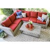 Leisure Made Forsyth 5pc Wicker Sectional in Red Fabric - 4 of 4