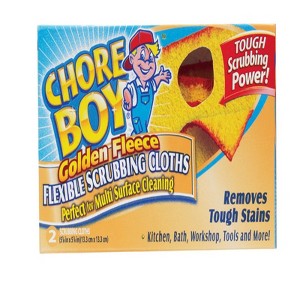 Chore Boy Golden Fleece Delicate, Light Duty Scrubbing Cloths For All Purpose 5-1/4 in. L 2 pk - 1 of 1