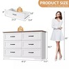 5/6 Drawers Dresser for Bedroom,Chest of Drawers,Farmhouse Modern Wooden Dresser,Storage Organizer Dresser for Bedroom,Living Room,Kids Room - 4 of 4