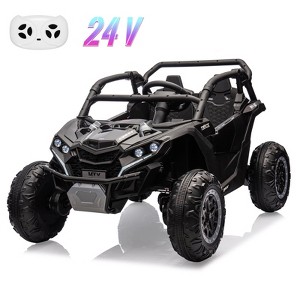 24V 2-Seater Kids Ride-On UTV Truck with Remote Control, 4WD Electric Truck Toy Car with Music, LED Lights,Battery Powered Toy for Boys & Girls - 1 of 4