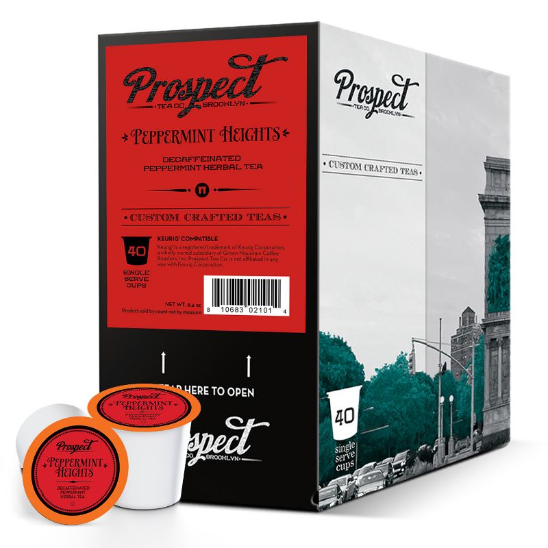 Prospect Tea Peppermint Heights Herbal Tea Pods for Keurig K-Cup Brewer, 40 Count, 2 of 6