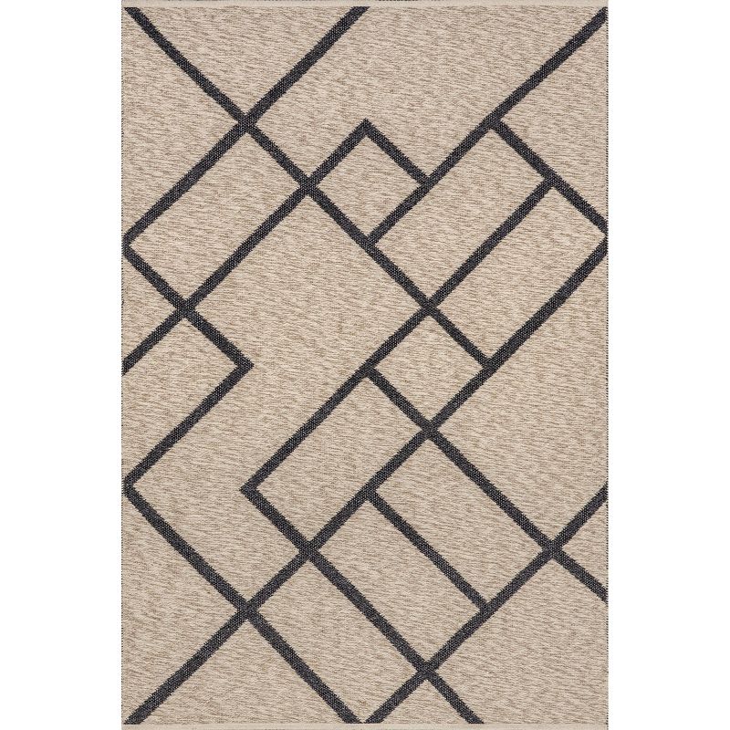 nuLOOM Bronte Geometric Reversible Wool Blend Area Rug, 1 of 10