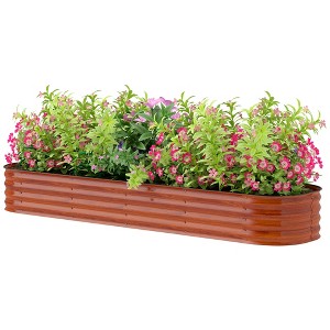 7.9' x 2' x 1' Galvanized Raised Garden Bed Kit, Metal Planter Box with Safety Edging - 1 of 4