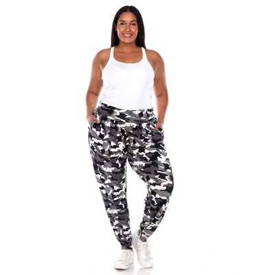 Plus Size Camo Harem Pants Black 1x White Mark Target