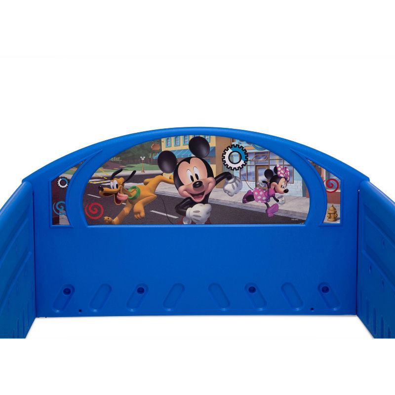 Disney Mickey Mouse Plastic Sleep and Play Toddler Kids&#39; Bed with Attached Guardrails - Delta Children, 6 of 11