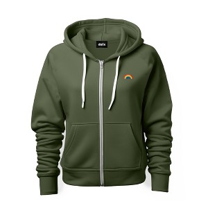 Dalix Rainbow Embroidered Zip Hoodie Fleece Long Sleeve Pocket Warm Soft Mens - 1 of 4