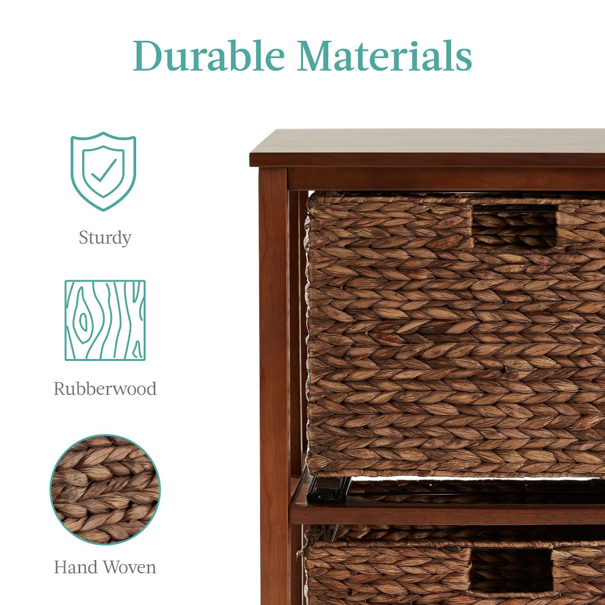 Best Choice Products Vertical Rolling File Cabinet for Home, Office w/ Rubberwood Frame, Locking Caster Wheels - Natural - thumbnail 6