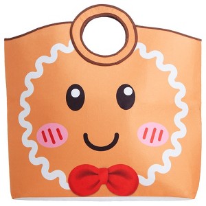 The Lakeside Collection Christmas Gift Sack with Handles - Gingerbread Man - 1 of 4