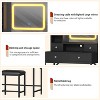 Makeup Vanity Desk with Mirror, Modern Vanity Table with Charging Station, 4 Drawers and 2 Open Shelves, 3 Lighting Mode - 4 of 4