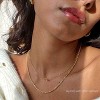 14k Gold Plated Herringbone Choker Necklace for Women - Dainty Layered Snake Chain, Gold Jewelry Gift - 4 of 4