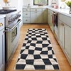 Washable Modern Geometric Checkerboard Rugs Non Slip Indoor Abstract Soft Carpet for Living Room Bedroom Low Pile Area Rugs Room Decor - 3 of 4