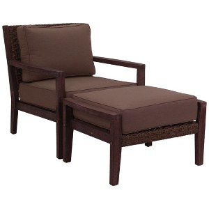 Courtyard Casual Bridgeport II 2 pc Club and Ottoman  Includes:  One Club Chair and One Ottoman - 1 of 4