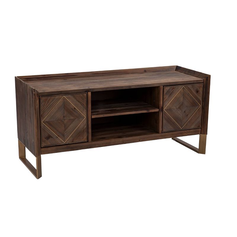 Glacerad Reclaimed Wood Media Console for TVs upto 50&#34; Brown - Aiden Lane, 6 of 13